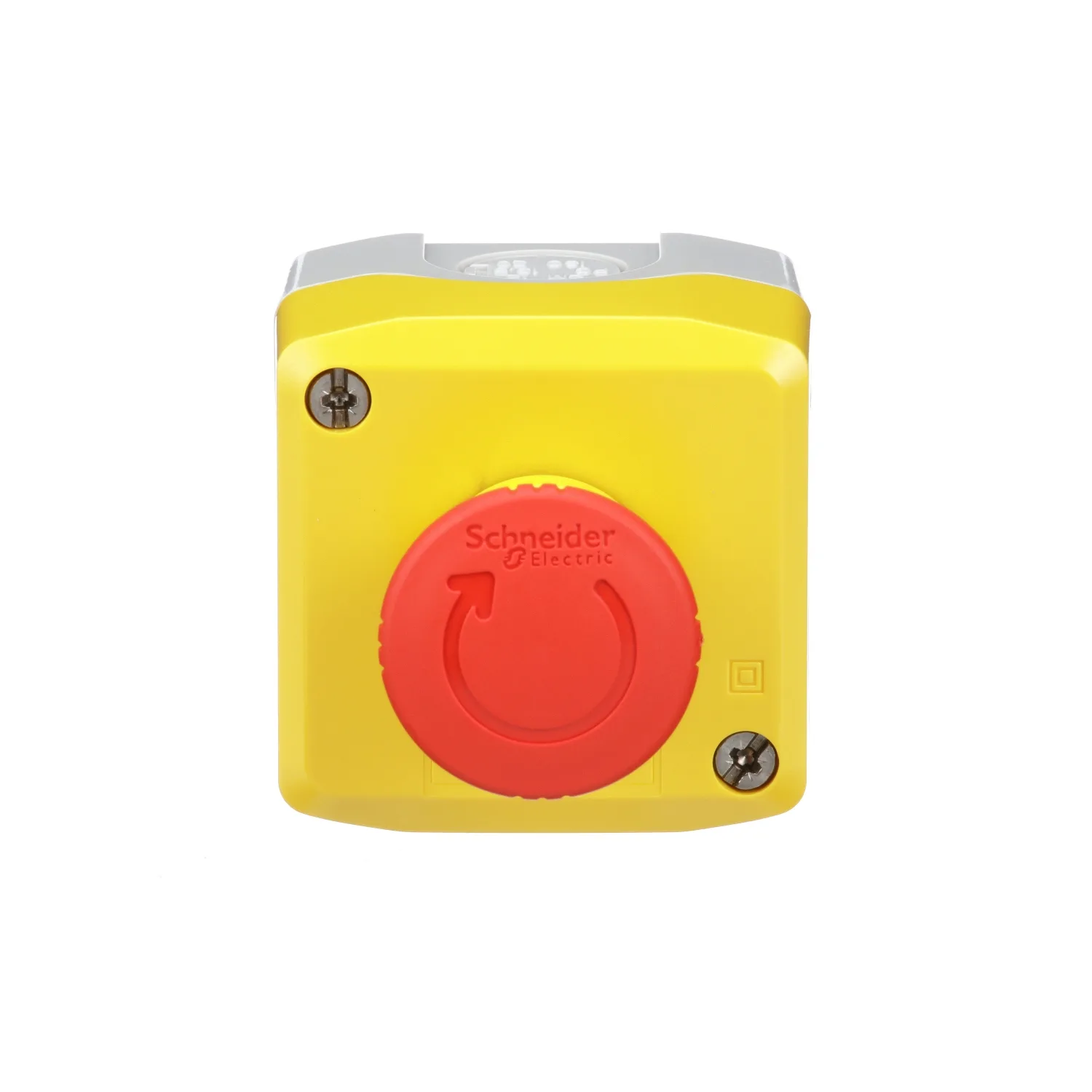 Harmony XAL - boite jaune arrêt urgence rouge - pousser tourner - 1O - Ø40 - 4