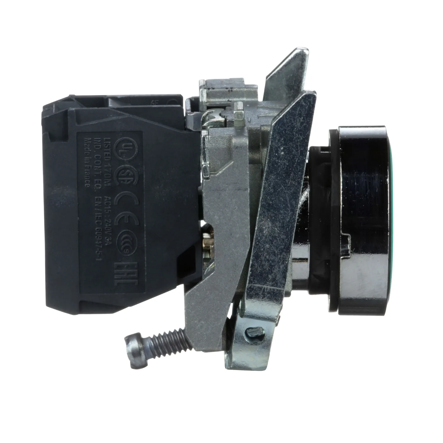 XB4BA31 - Anahtar: basmalı buton; 22mm; Sabit pozisyon: 1; NO; yeşil; yok; 3A/240VAC - 4