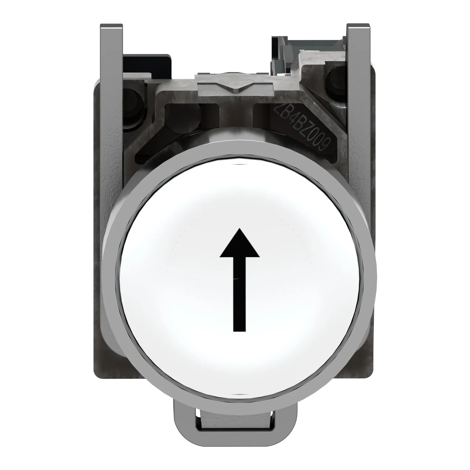 Schalter: Druck; 22mm; NO; flach; Harmony XB4; weiss; Ø22mm - 3