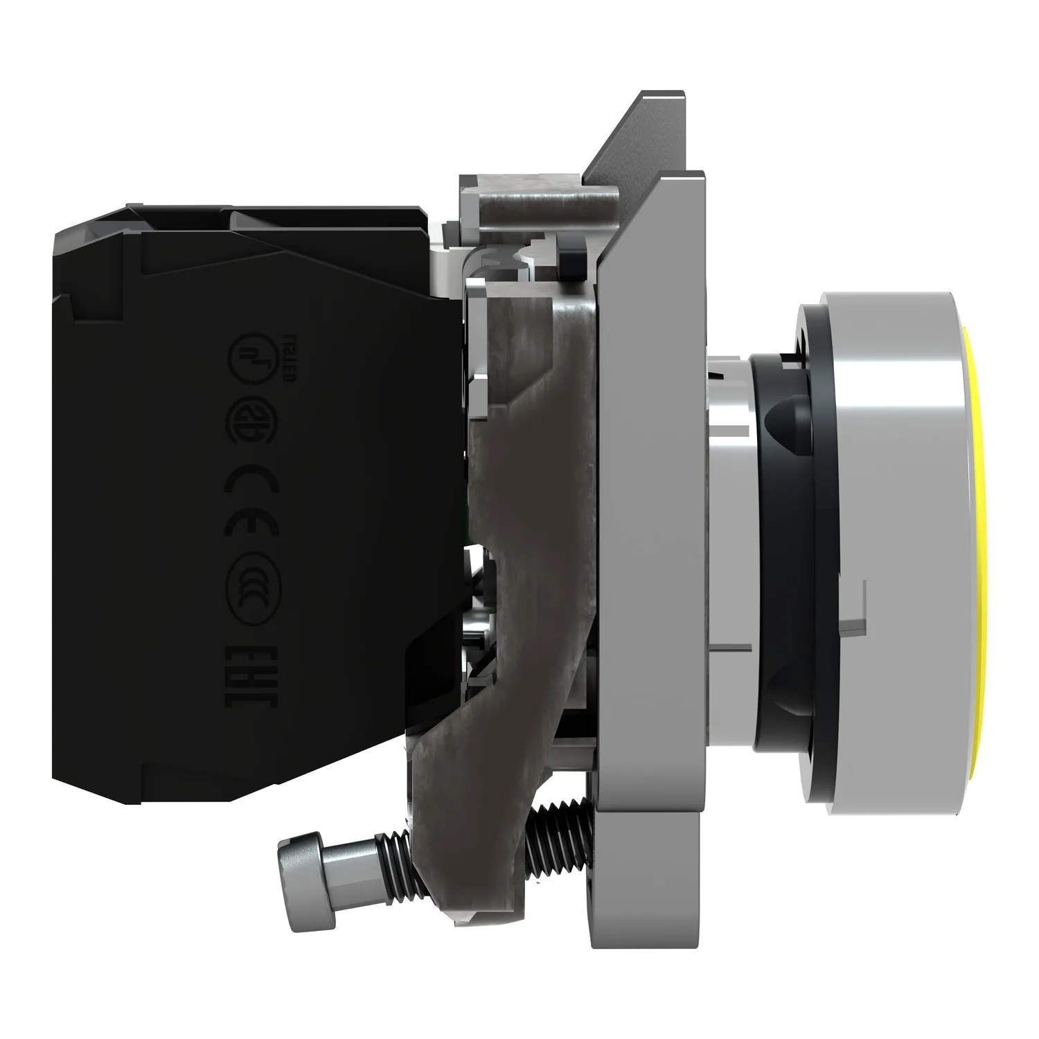 Schneider XB4BA51 - Commutateur: bouton-poussoir; 22mm; Pos.stab: 1; NO; jaune; manque