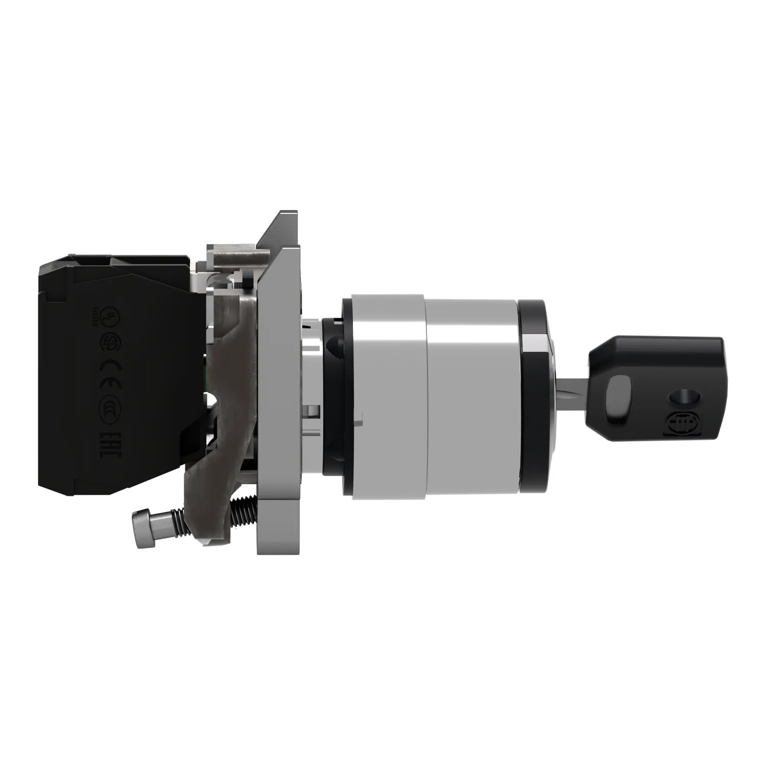 Switch: rotary with key; 22mm; Stabl.pos: 2; NO; black; none; IP66 - 6