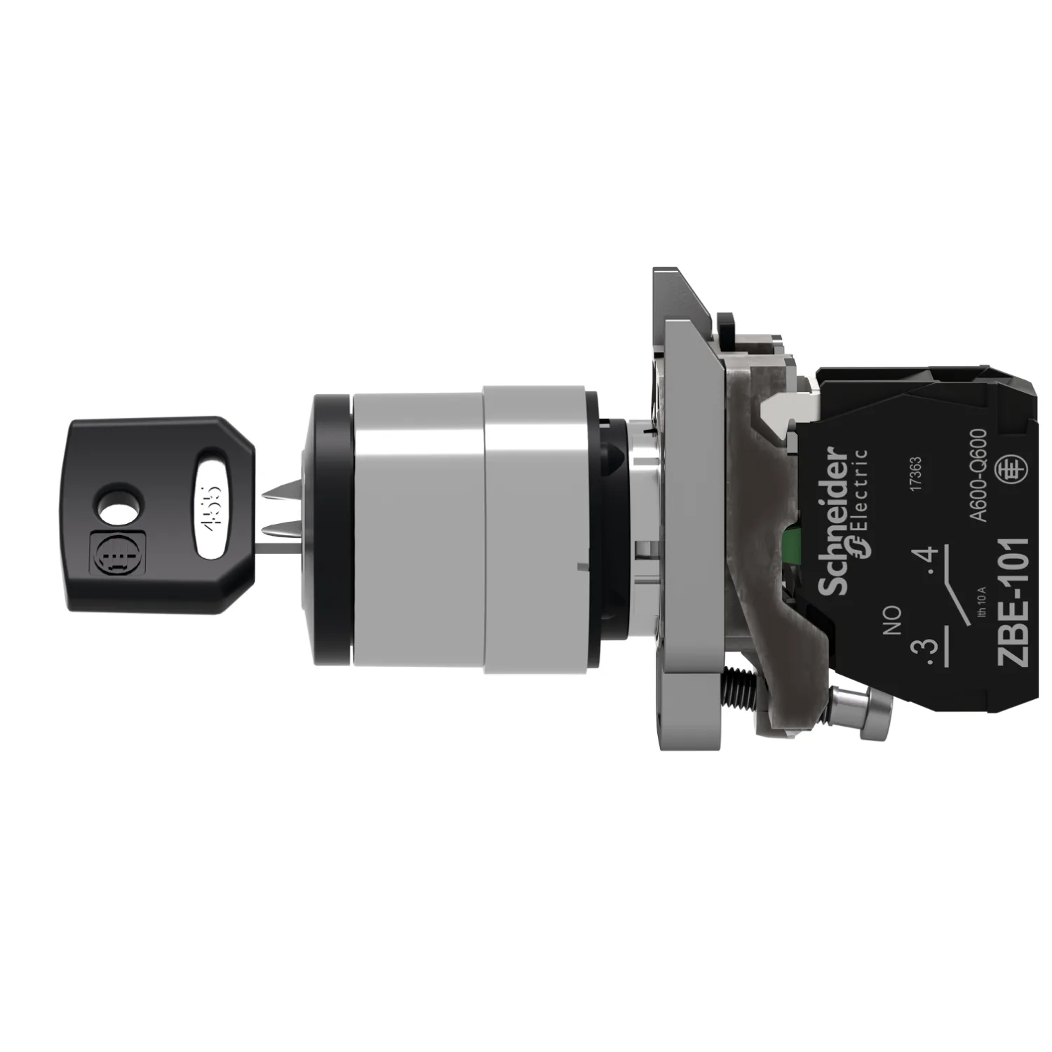 Schneider XB4BG21 - XB4BG21 - Anahtarlı komütatör; 22mm; Sabit poz.: 2; NO; siyah; yok; IP66