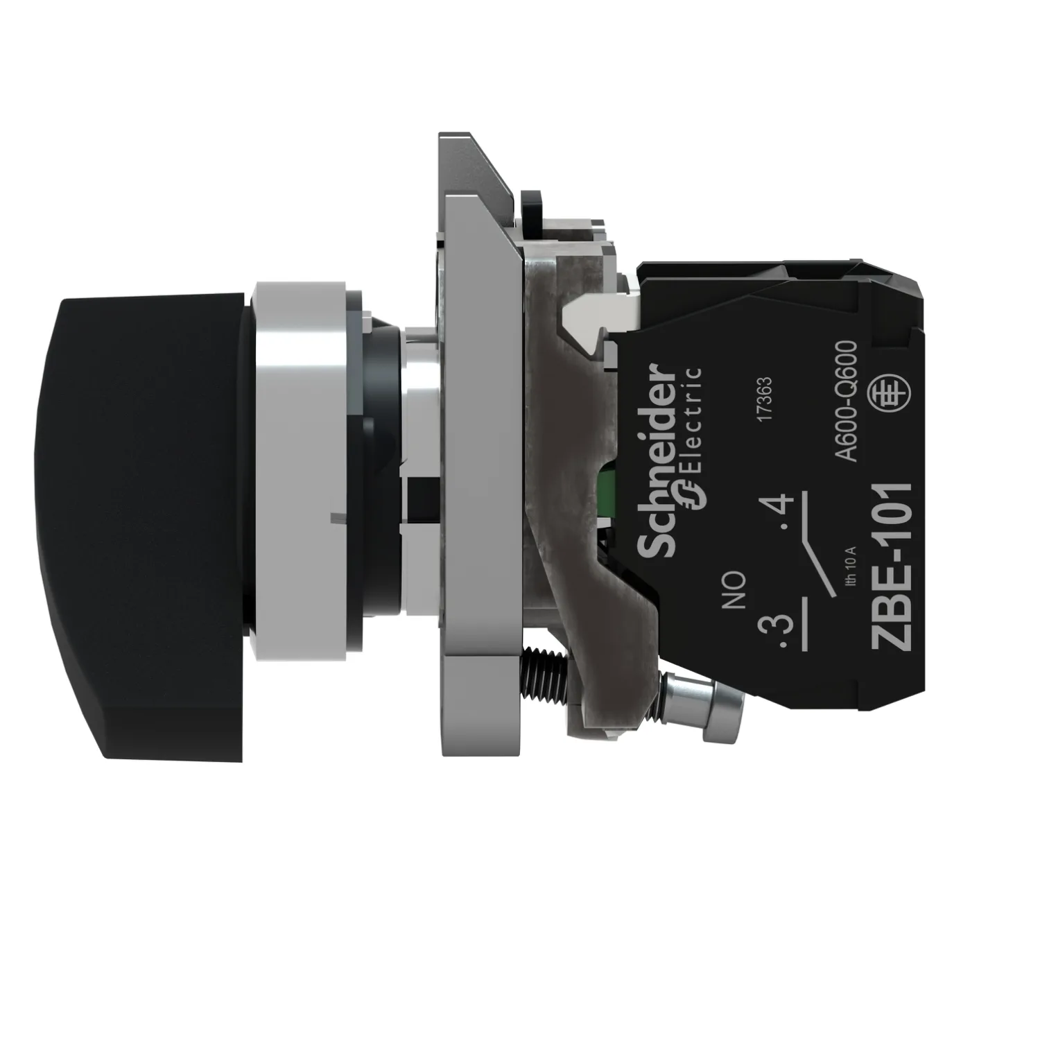 Switch: rotary; 22mm; NO; black; none; 3A/240VAC; 0.55A/125VDC; IP66 - 5