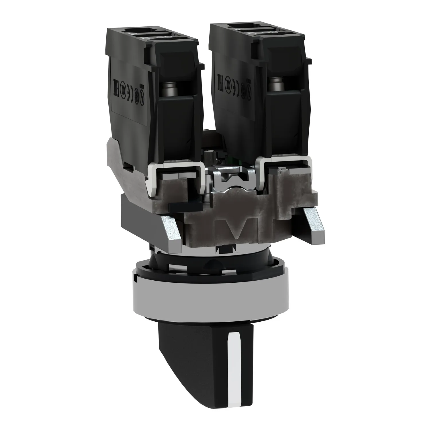 Schneider XB4BJ53 - Şalter: döner; 22mm; NA x2; siyah; yok; 3A/240VAC; 0.55A/125VDC