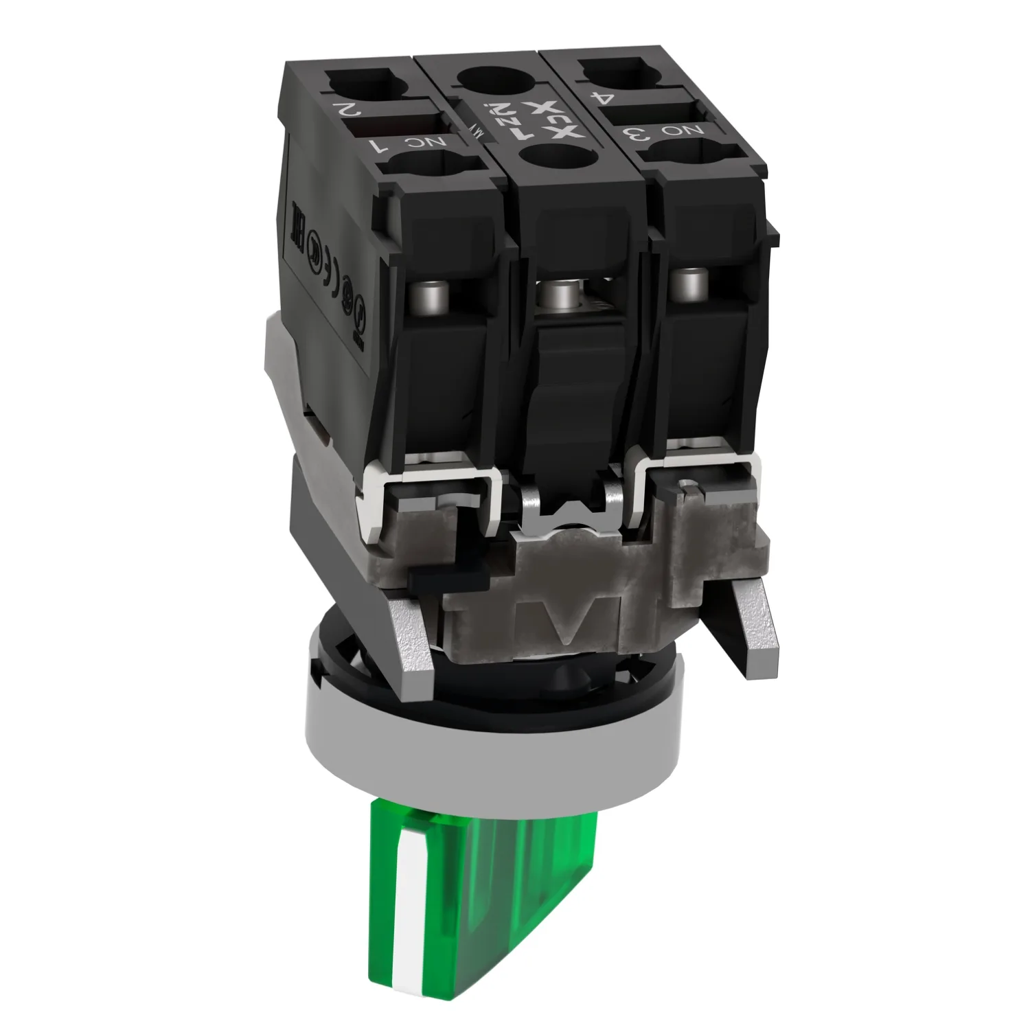XB4BK123B5 - Anahtar: döner; 22mm; Sabit poz: 2; NK + NA; yeşil; LED; 24V; IP66 - 5