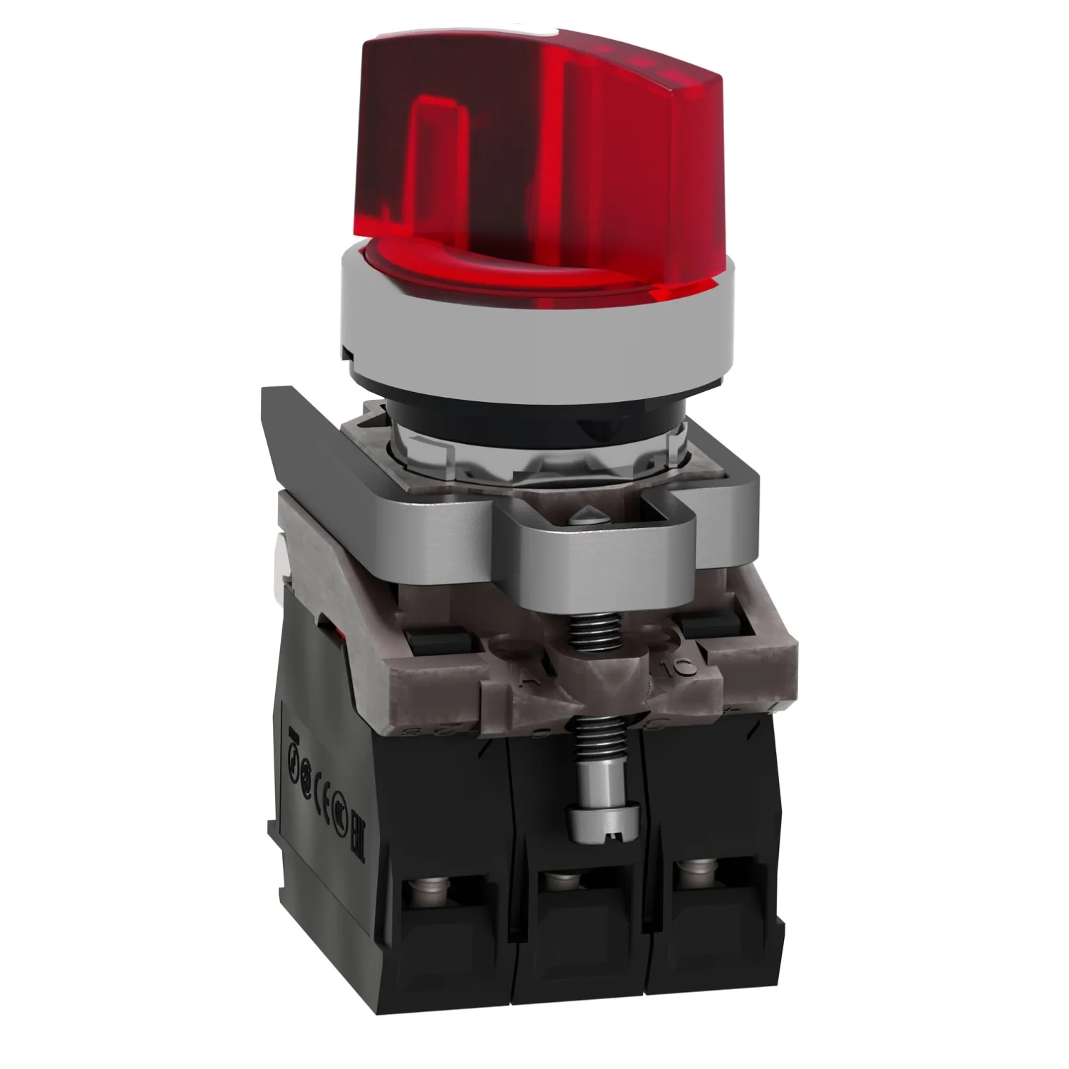XB4BK124M5 - Şalter: döner; 22mm; Sabit poz: 2; NC + NO; kırmızı; LED; 230V; IP66 - 2