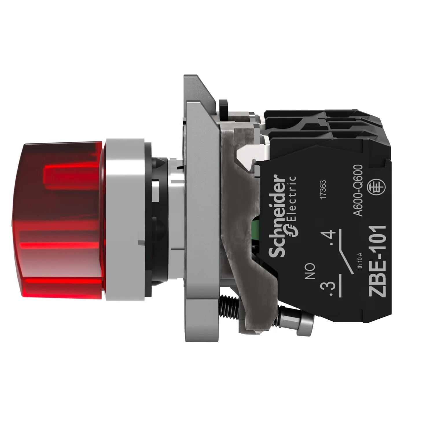 XB4BK124M5 - Şalter: döner; 22mm; Sabit poz: 2; NC + NO; kırmızı; LED; 230V; IP66 - 3