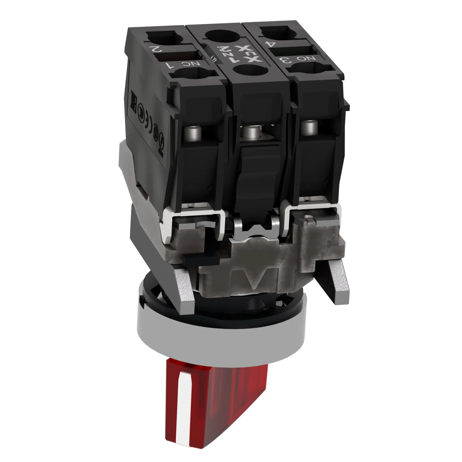 XB4BK124M5 - Şalter: döner; 22mm; Sabit poz: 2; NC + NO; kırmızı; LED; 230V; IP66 - 6