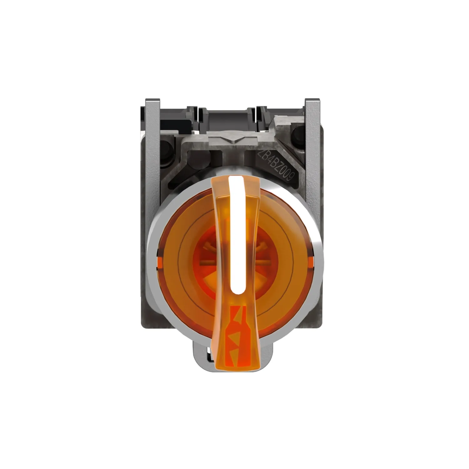 Commutateur: rotatif; 22mm; Pos.stab: 3; NC + NO; orange; LED; 24V - 4