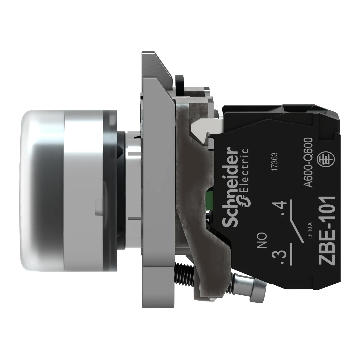 XB4BP21 - Anahtar: basmalı buton; 22mm; NO; siyah; yok; 3A/240VAC; 0.55A/125VDC - 3