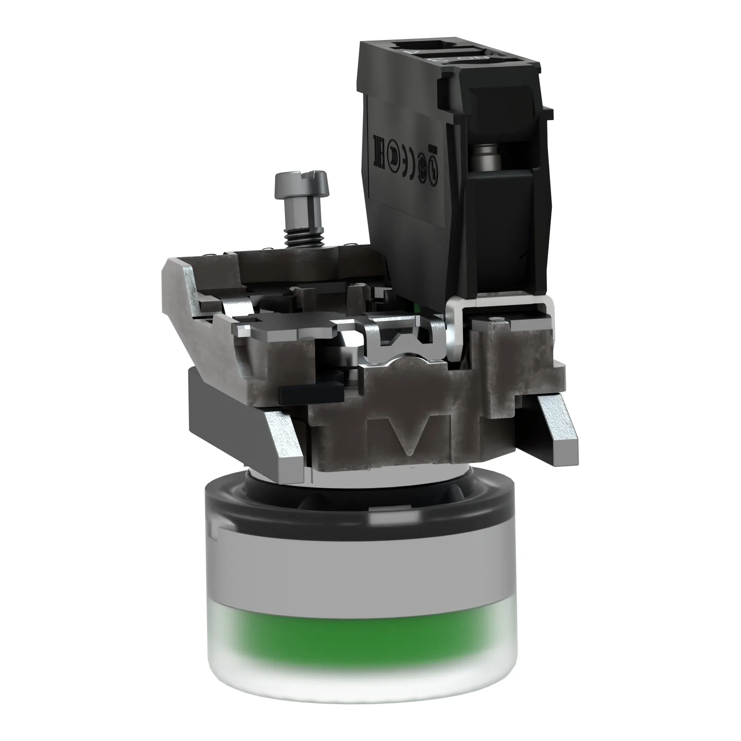 XB4BP31 - Anahtar: basmalı buton; 22mm; NO; yeşil; yok; 3A/240VAC; 0.55A/125VDC - 2