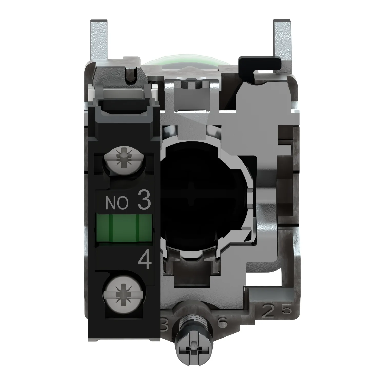 XB4BP31 - Anahtar: basmalı buton; 22mm; NO; yeşil; yok; 3A/240VAC; 0.55A/125VDC - 4