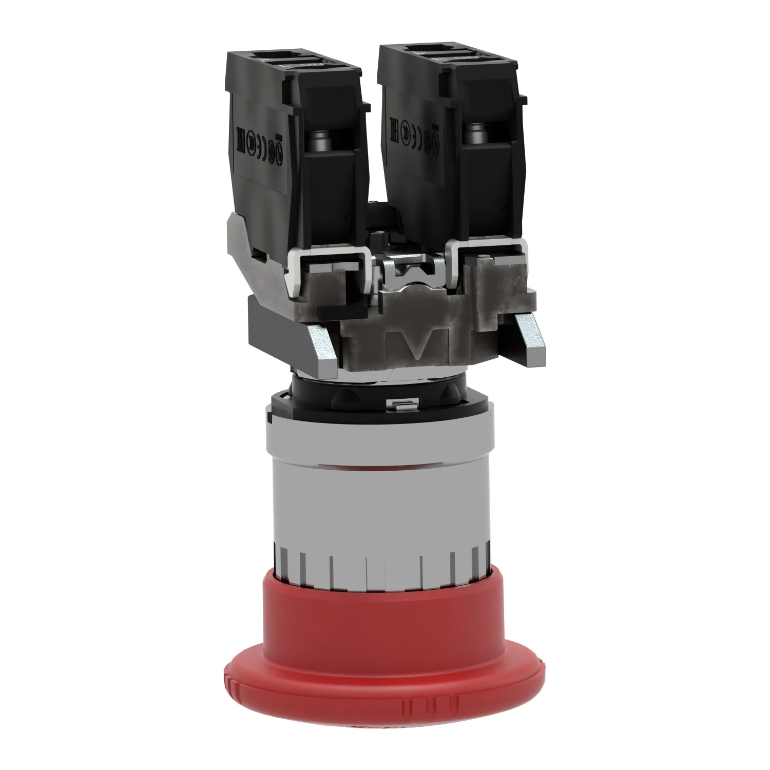 Schalter: Sicherheits-; 22mm; Stab.Pos: 2; NC + NO; rot; Fehlen - 2