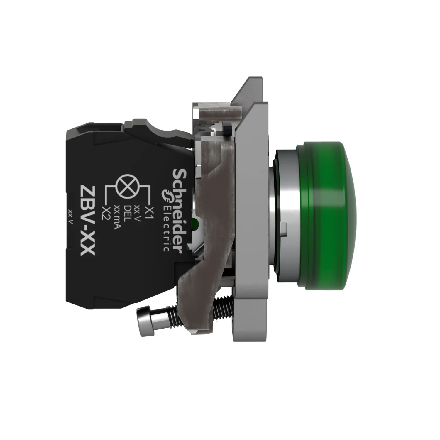 XB4BVM3 - İkaz lambası; 22mm; Harmony XB4; Aydınlatma: ZBVM; Ø22mm; IP66; yeşil - 5