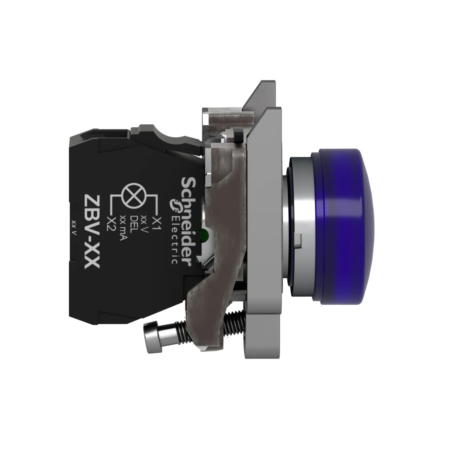 XB4BVM6 - İkaz lambası; 22mm; Harmony XB4; Aydınlatma: ZBVM; Ø22mm; IP66; mavi - 5