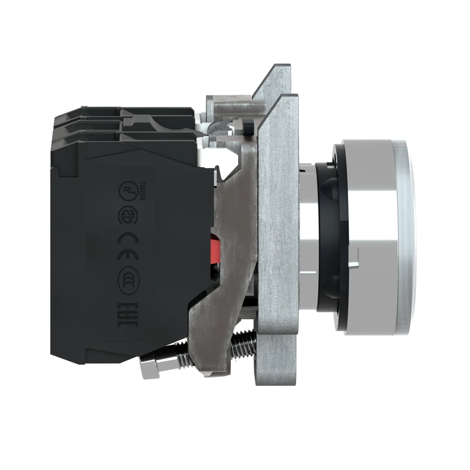 Switch: push-button; 22mm; Stabl.pos: 1; NC + NO; white; LED; 230V - 4