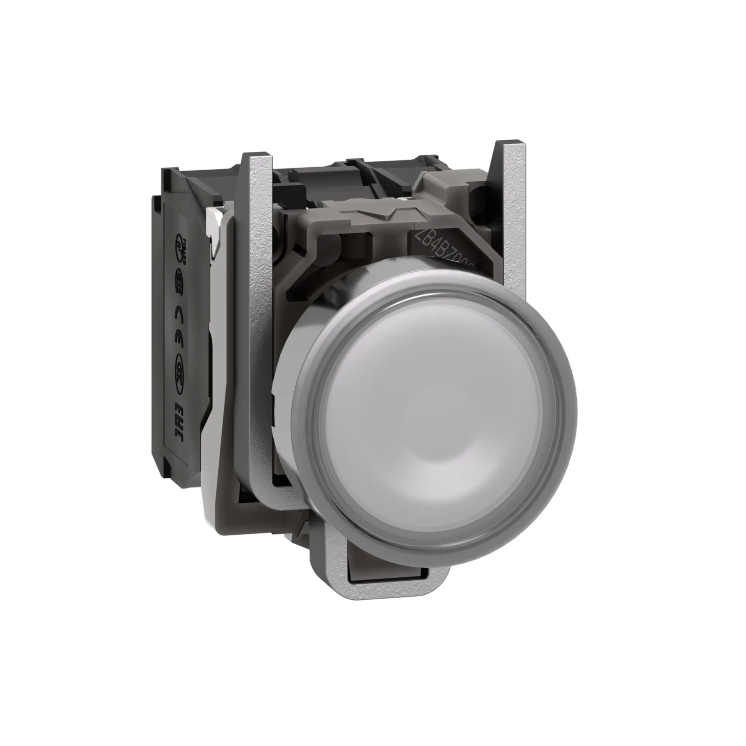 Schneider XB4BW31M5 - XB4BW31M5 - Anahtar: basmalı buton; 22 mm; Kalıcı kon., pozisyon: 1; NC + NO; beyaz; LED; 230V