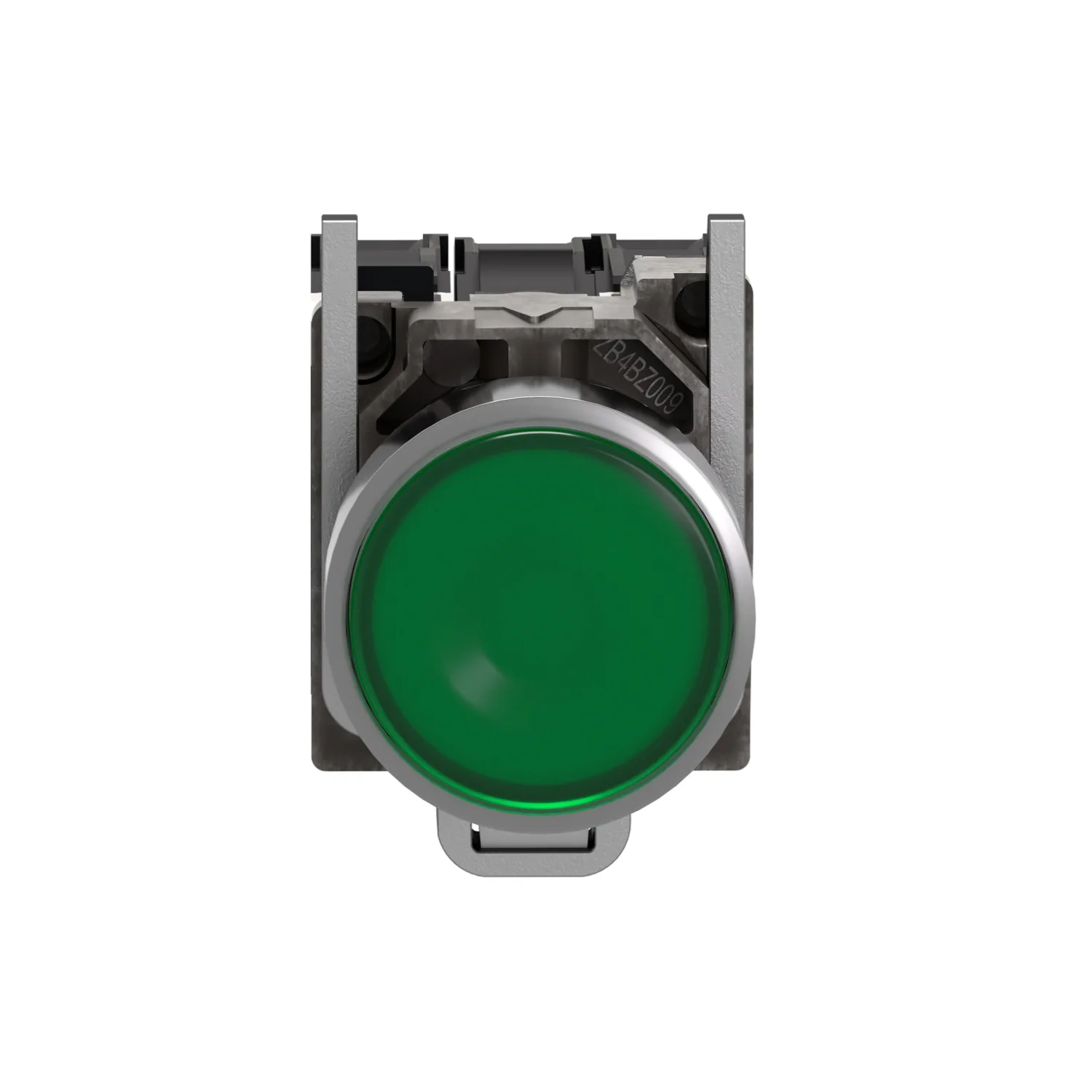 Schalter: Druck; 22mm; Stab.Pos: 1; NC + NO; grün; LED; 24V; IP66 - 6