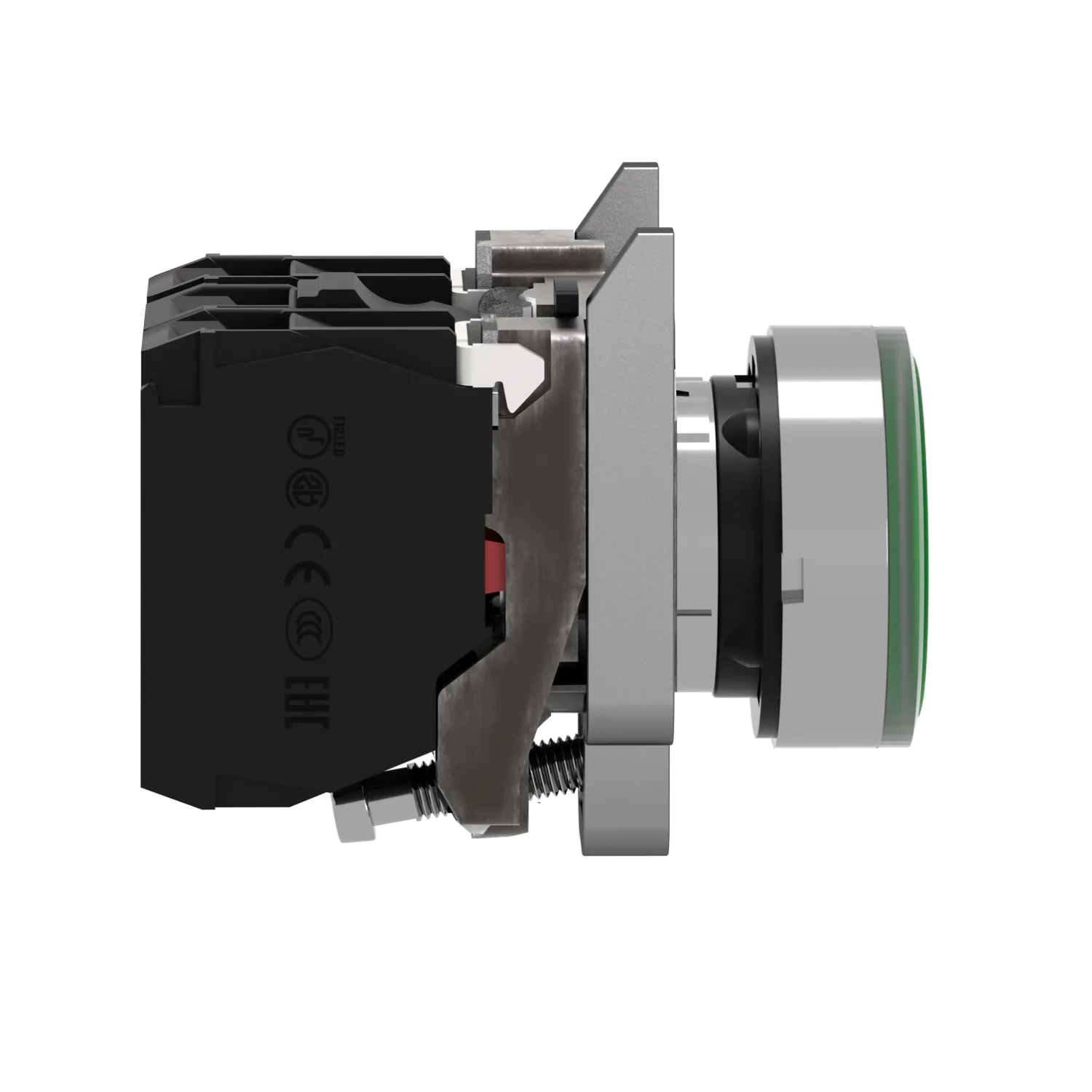 XB4BW33M5 - Anahtar: basmalı buton; 22mm; Kalıcı kon.~1; NC + NO; yeşil; LED; 230V - 3