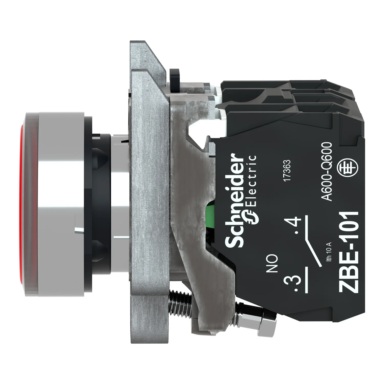 Switch: push-button; 22mm; Stabl.pos: 1; NC + NO; red; 0÷250V; IP66 - 3