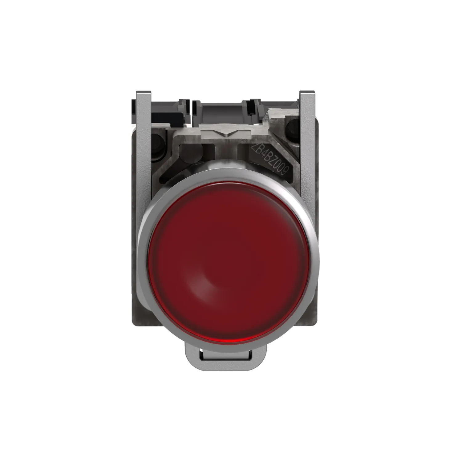 Schalter: Druck; 22mm; Stab.Pos: 1; NC + NO; rot; LED; 230V; IP66 - 2