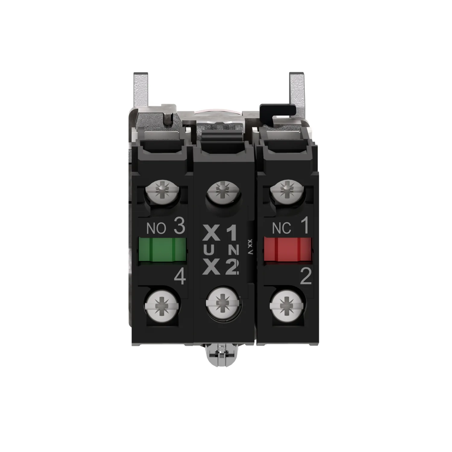 Schalter: Druck; 22mm; Stab.Pos: 1; NC + NO; rot; LED; 230V; IP66 - 3