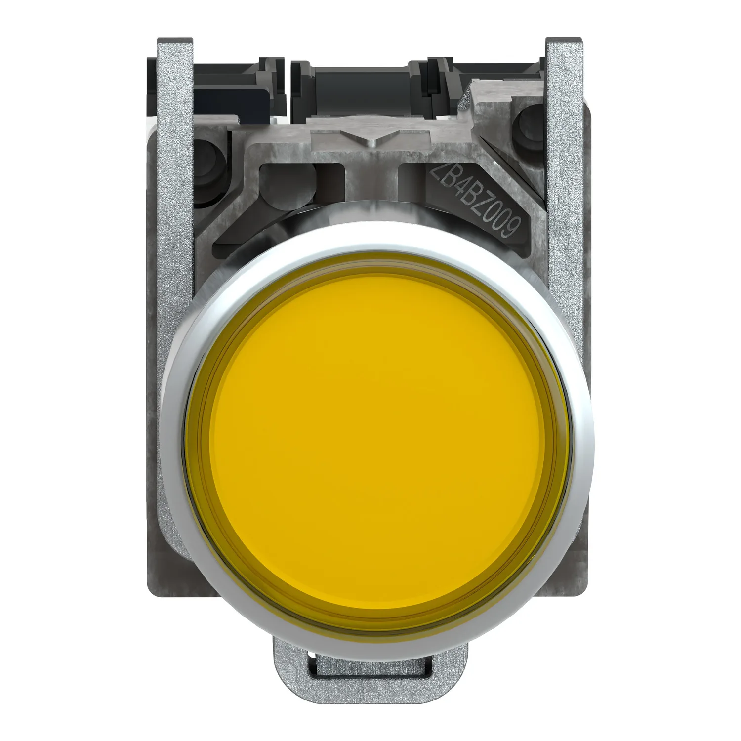 Harmony XB4, Işıklı basmalı buton, metal, düz, turuncu, Ø22, yay geri dönüşlü, <= 250 V, 1 NA + 1 NK - 3
