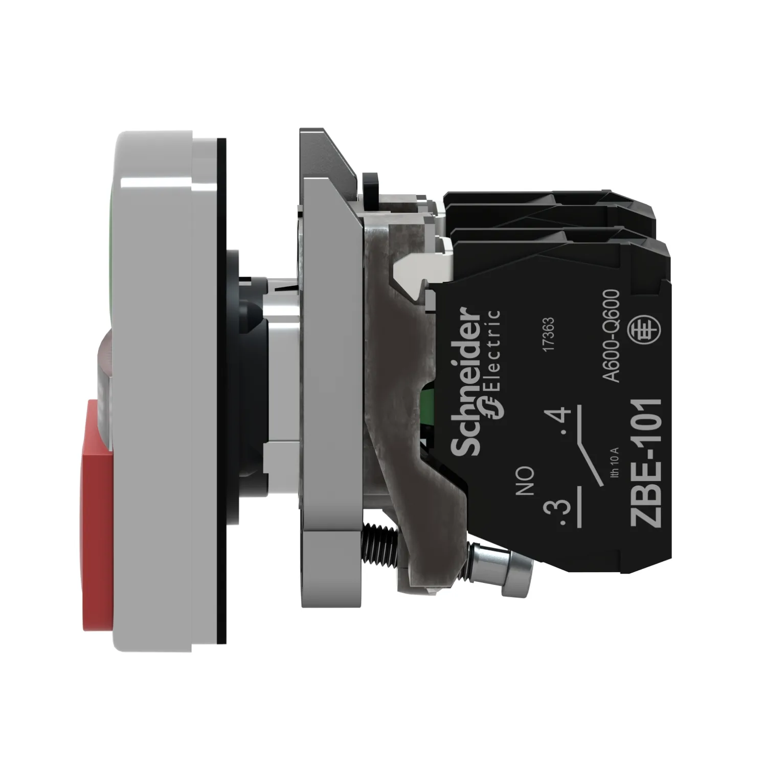 Schneider XB4BW73731M5 - Anahtar: ikili; 22mm; Kalıcı pozisyon: 1; NC + NO; yeşil/kırmızı; LED; 230V