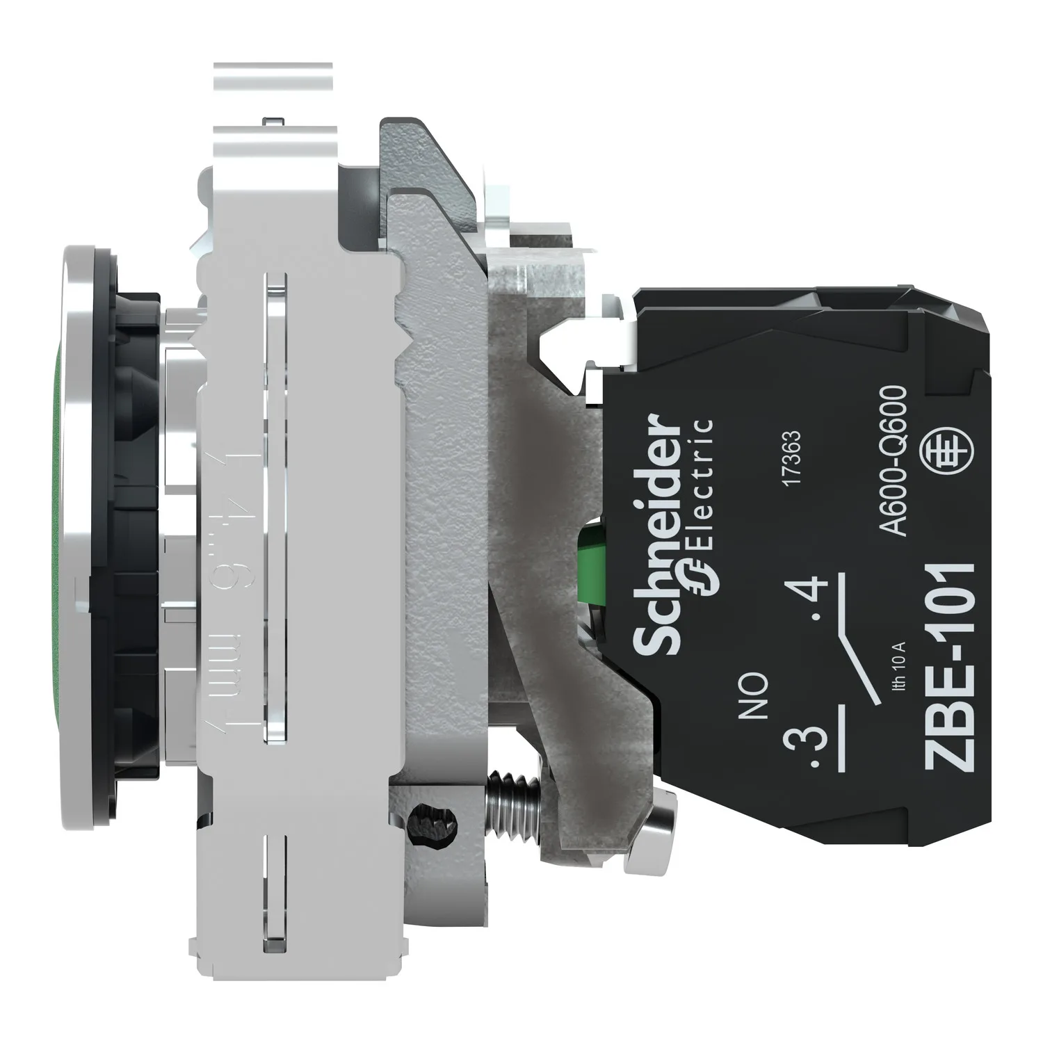 XB4FA3311 - İşaretli Yaylı Buton Yeşil 1 NA - 4