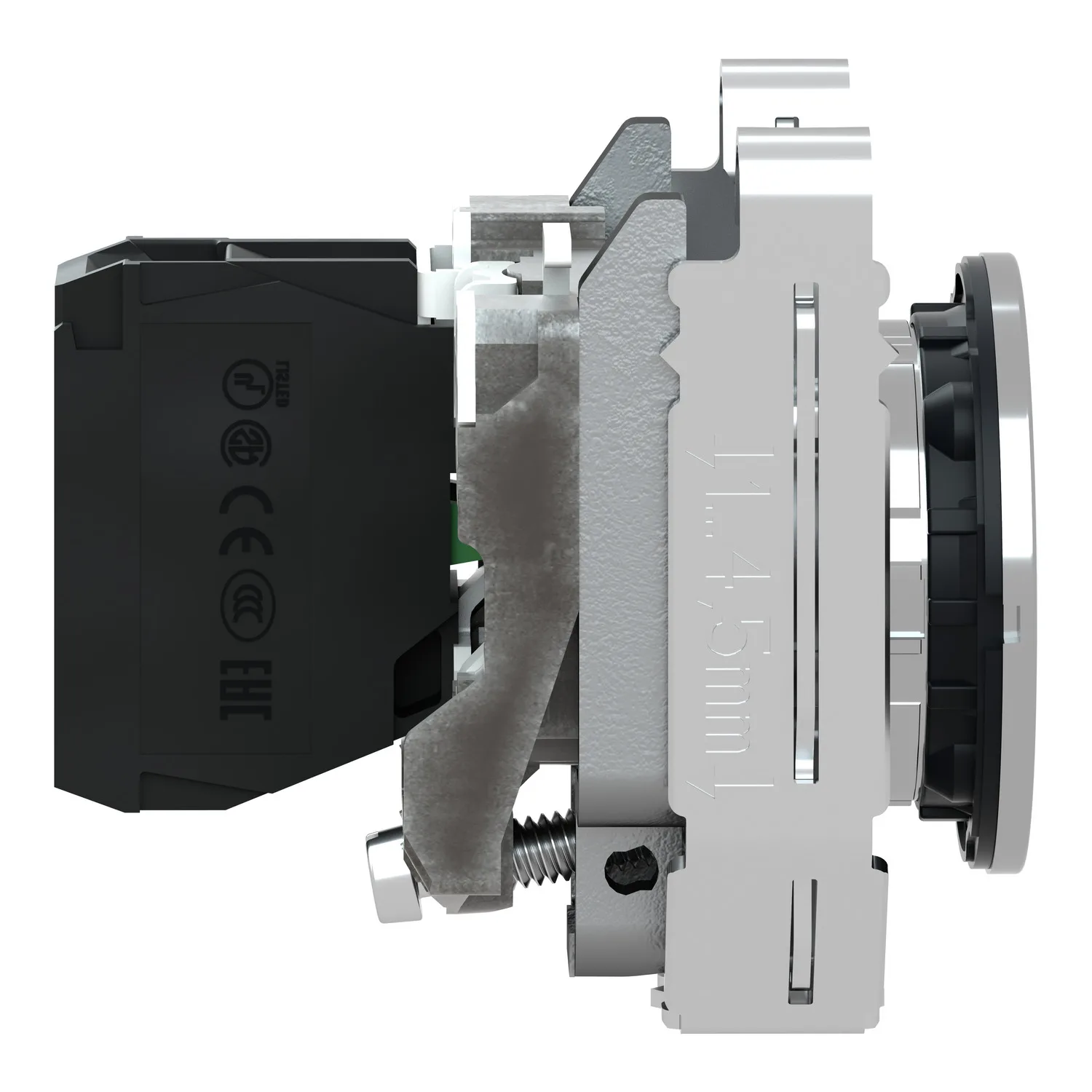 Harmony XB4 - bouton poussoir à impuls - flush - marqué - blanc - 1F - vis - 3