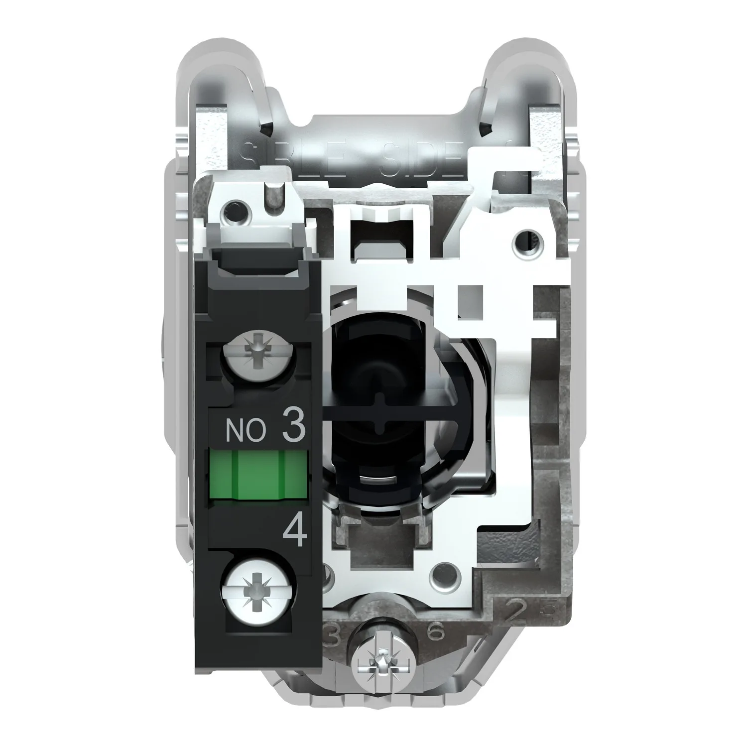 XB4FA3351 - Marked Spring-Return Pushbutton Black 1 NO - 2
