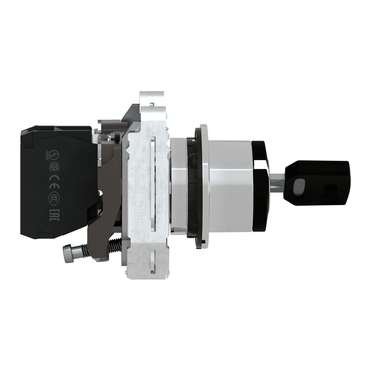 Harmony XB4 - bouton à clé 455 - flush - 2 pos fix - retr G - 1F - vis étr - 4