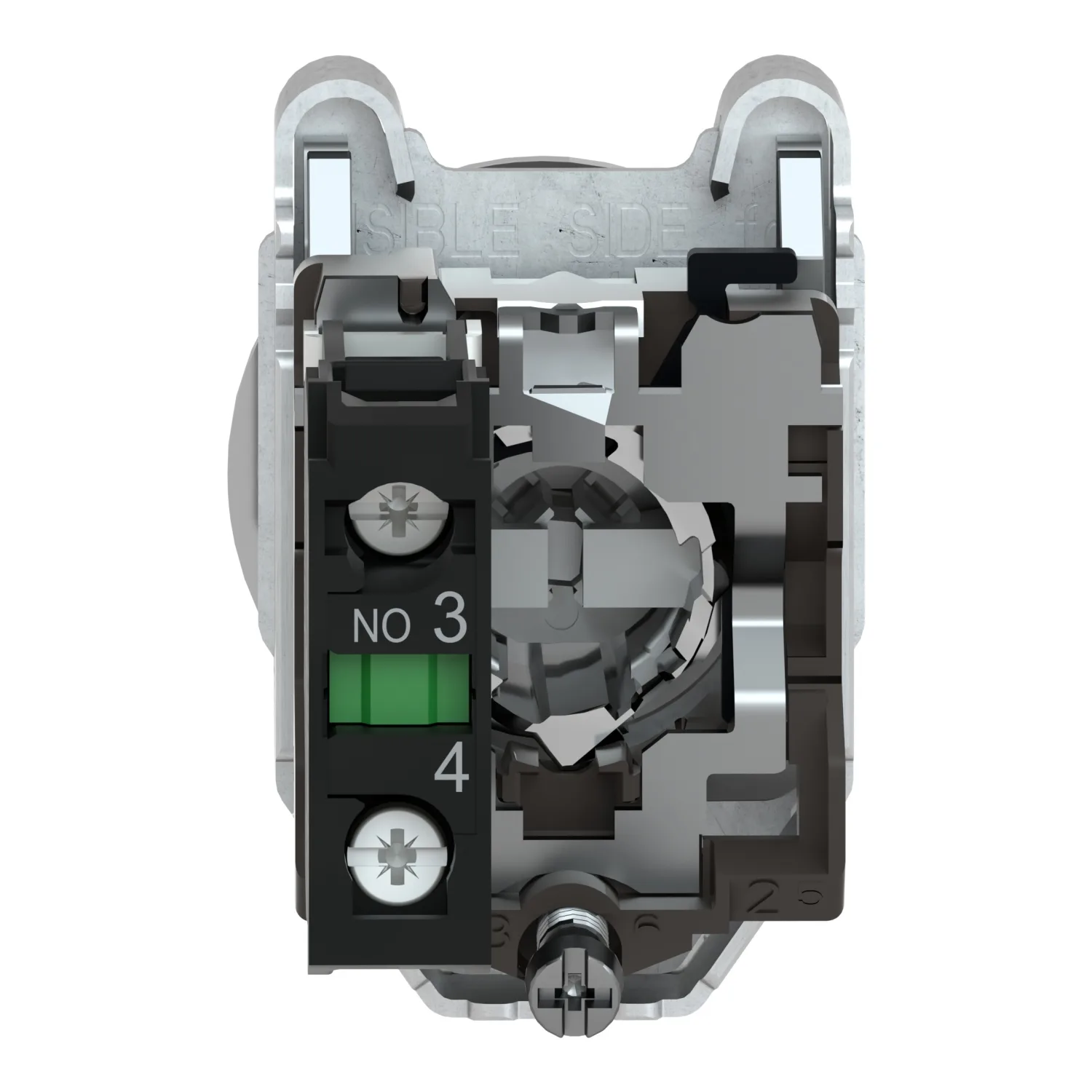 Harmony XB4 - bouton à clé 455 - flush - 2 pos fix - retr G - 1F - vis étr - 5