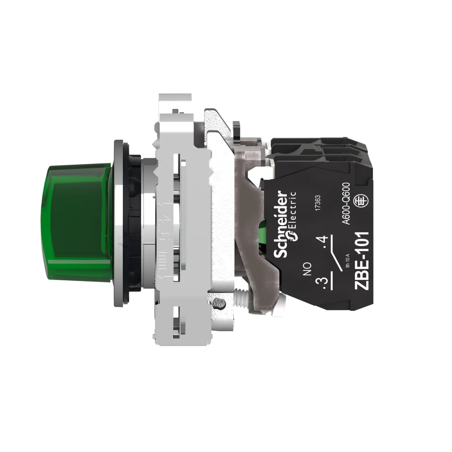 XB4FK123M5 - Işıklı, Mandal buton LED 230 VAC Yeşil 1 NA+1 NK - 2