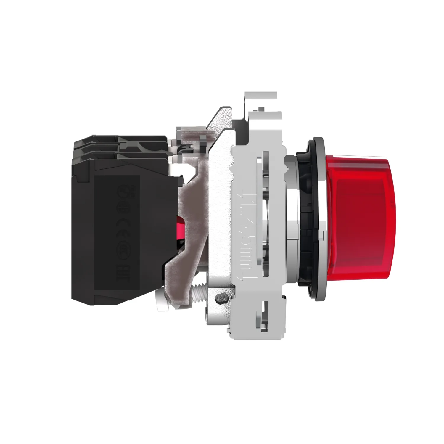 XB4FK134B5 - Işıklı, Mandal buton LED 24 VAC /DC Kırmızı 1NA+1NK - 2