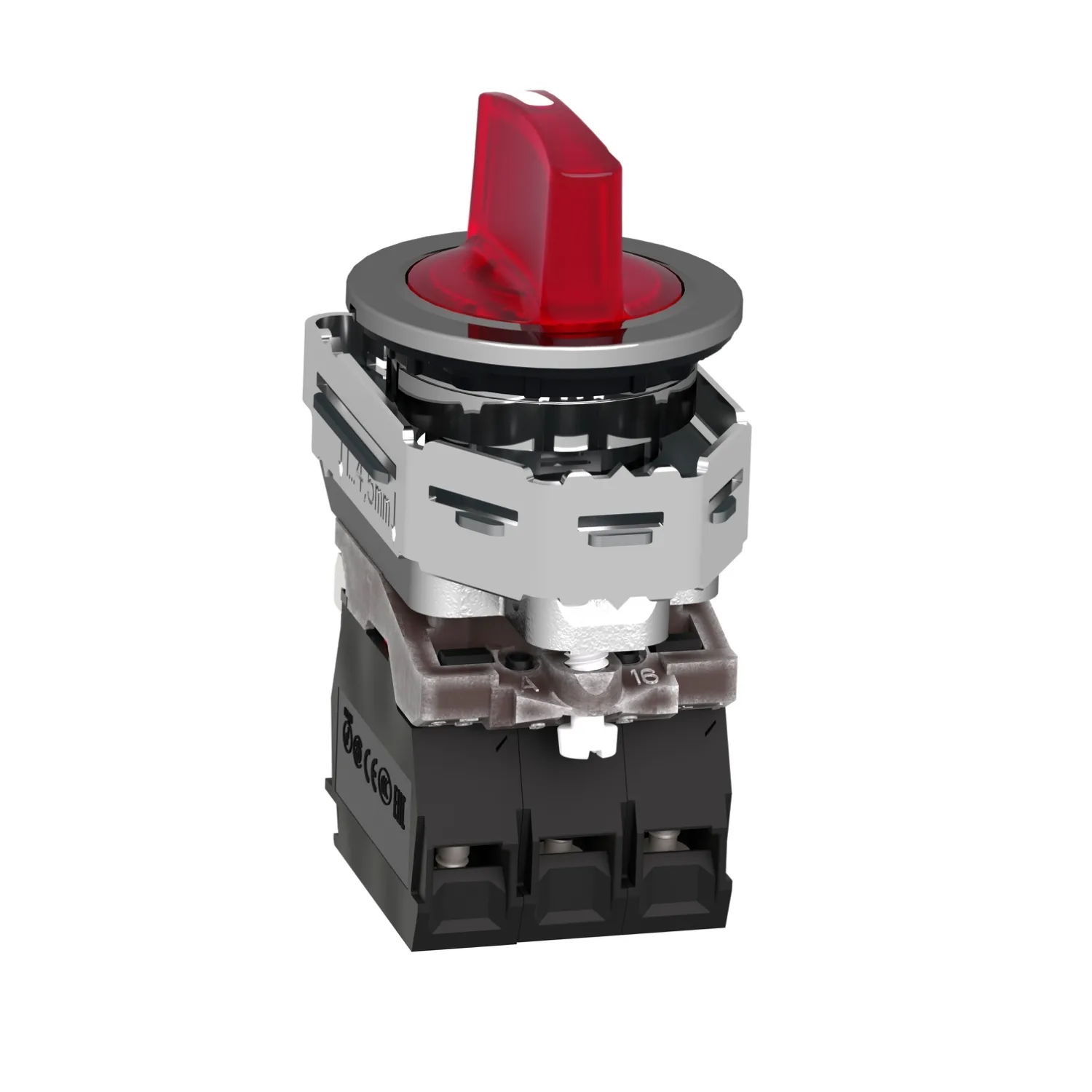 XB4FK134B5 - Işıklı, Mandal buton LED 24 VAC /DC Kırmızı 1NA+1NK - 3