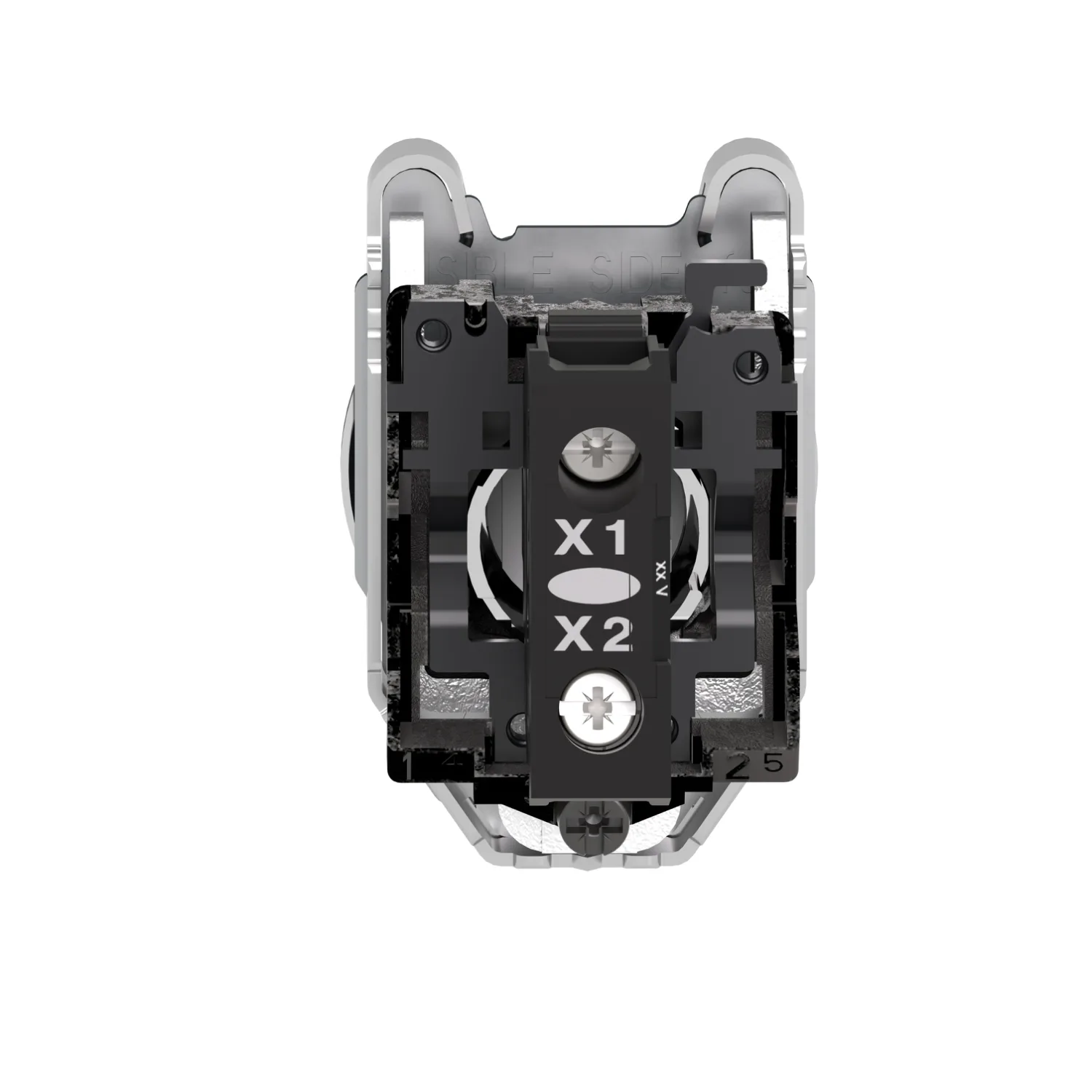 Leuchtmelder, Harmony XB4F, Metall, 30mm, weiß, universelle LED, glatte Kalotte, Schraubklemme, 24V ACDC - 4