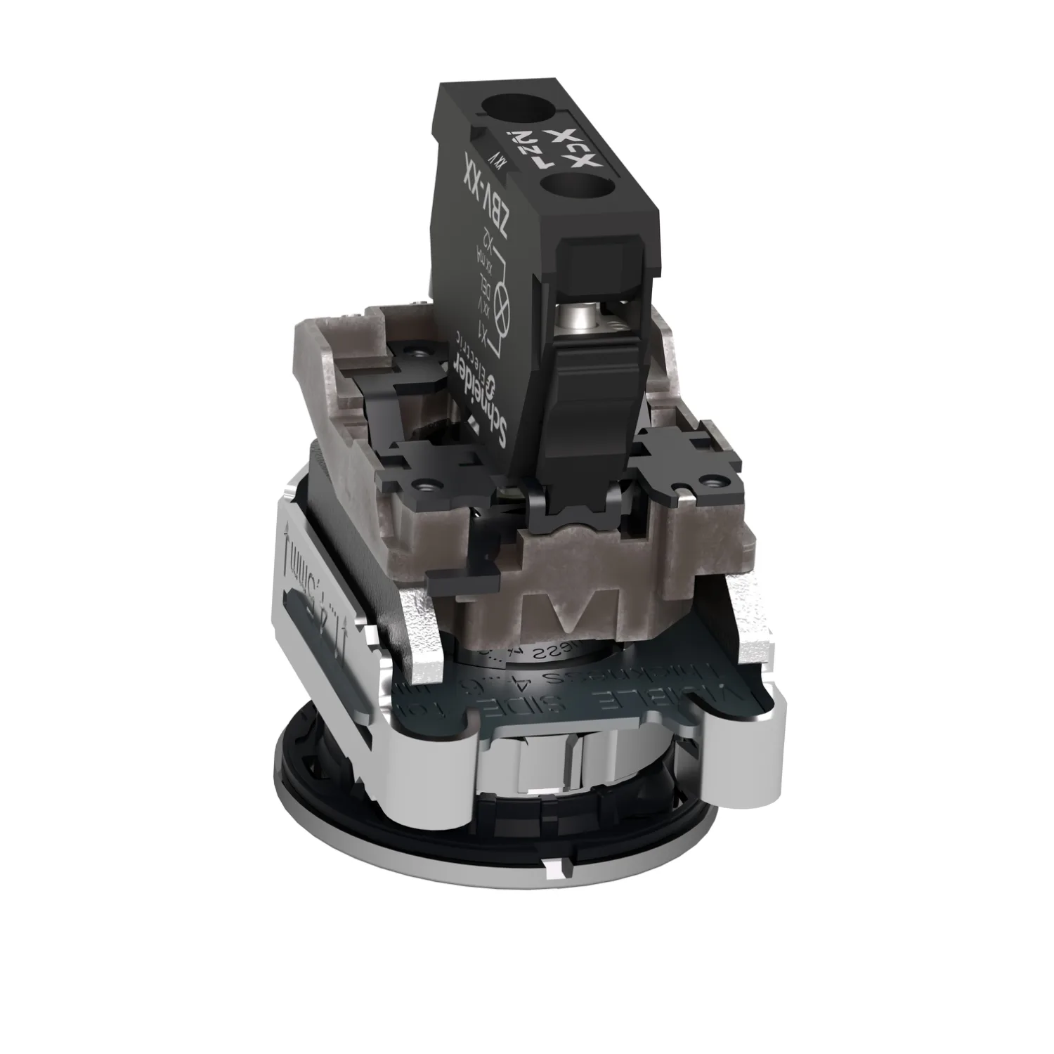 Harmony XB4 - voyant lumineux DEL - flush - vert - 230V - vis étrier - 2