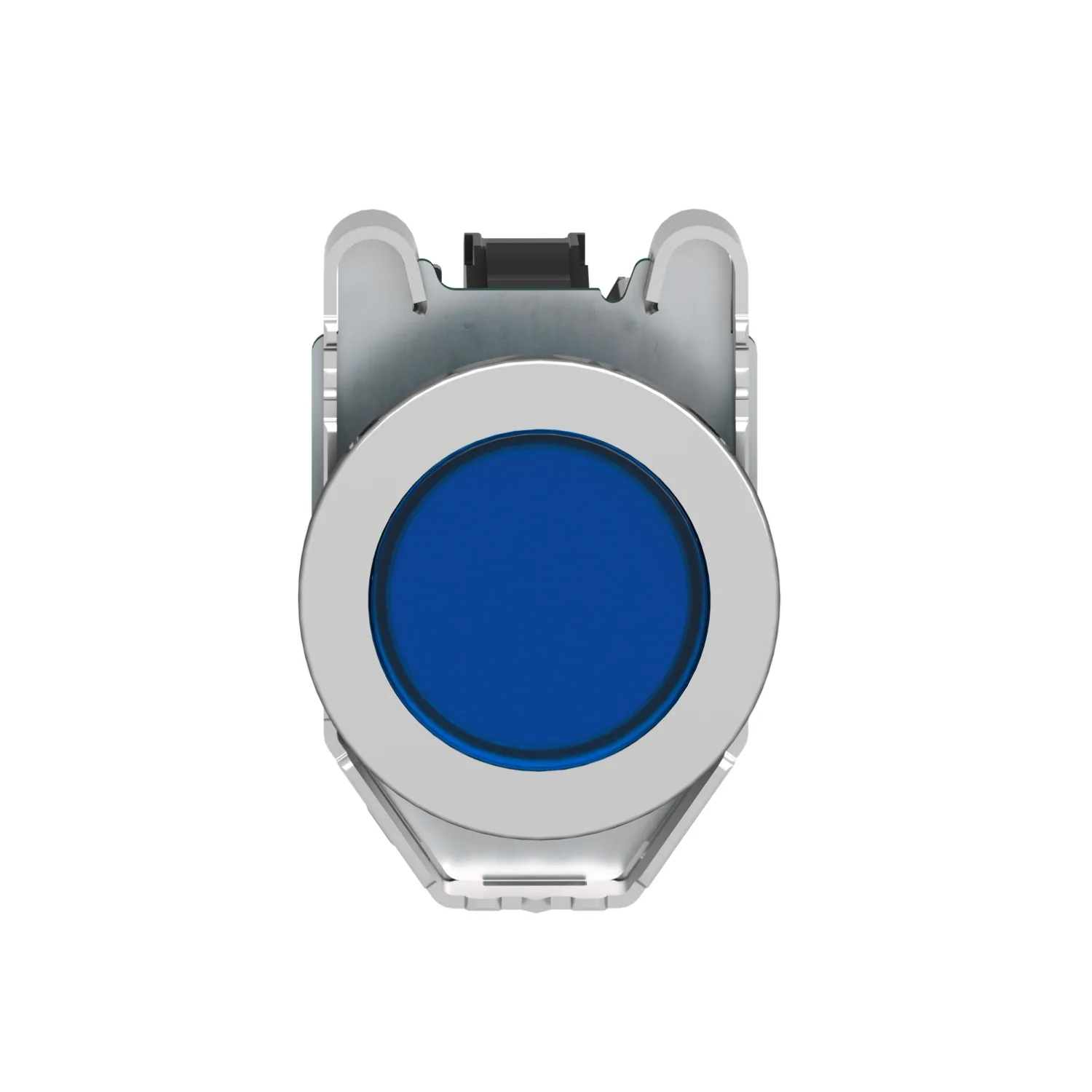 Schneider XB4FVM6 - Leuchtmelder, Harmony XB4F, Metall, 30mm, blau, universelle LED, glatte Kalotte, Schraubklemme, 230-240V AC