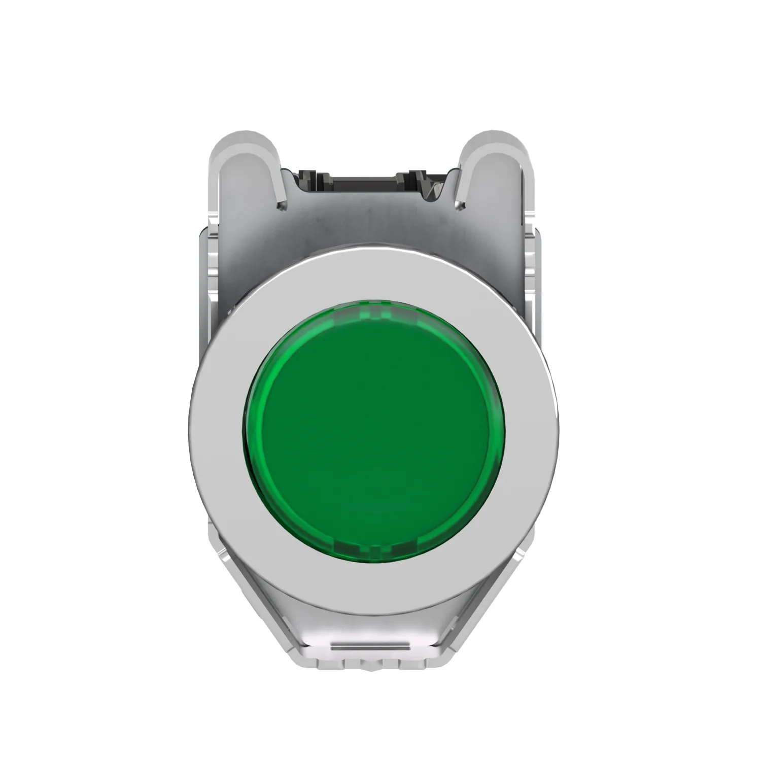 Leuchtdrucktaster, Harmony XB4F, Metall, 30mm, grün, unbeschriftet, universelle LED, glatte Kalotte, 1S+1Ö, 24V ACDC - 5