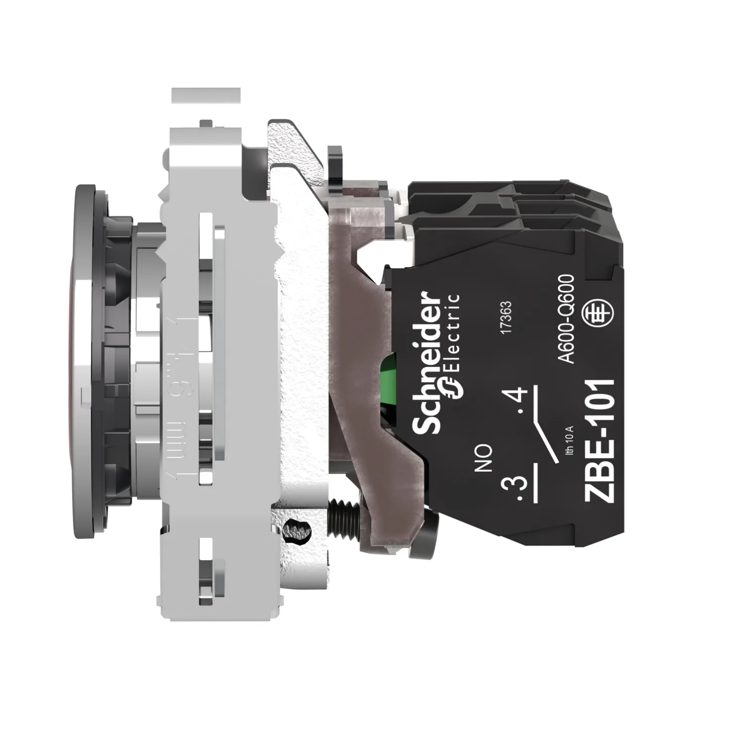 XB4FW34B5 - Işıklı, yaylı butonlar LED 24 VAC /DC Kırmızı 1 NA+1 NK - 2