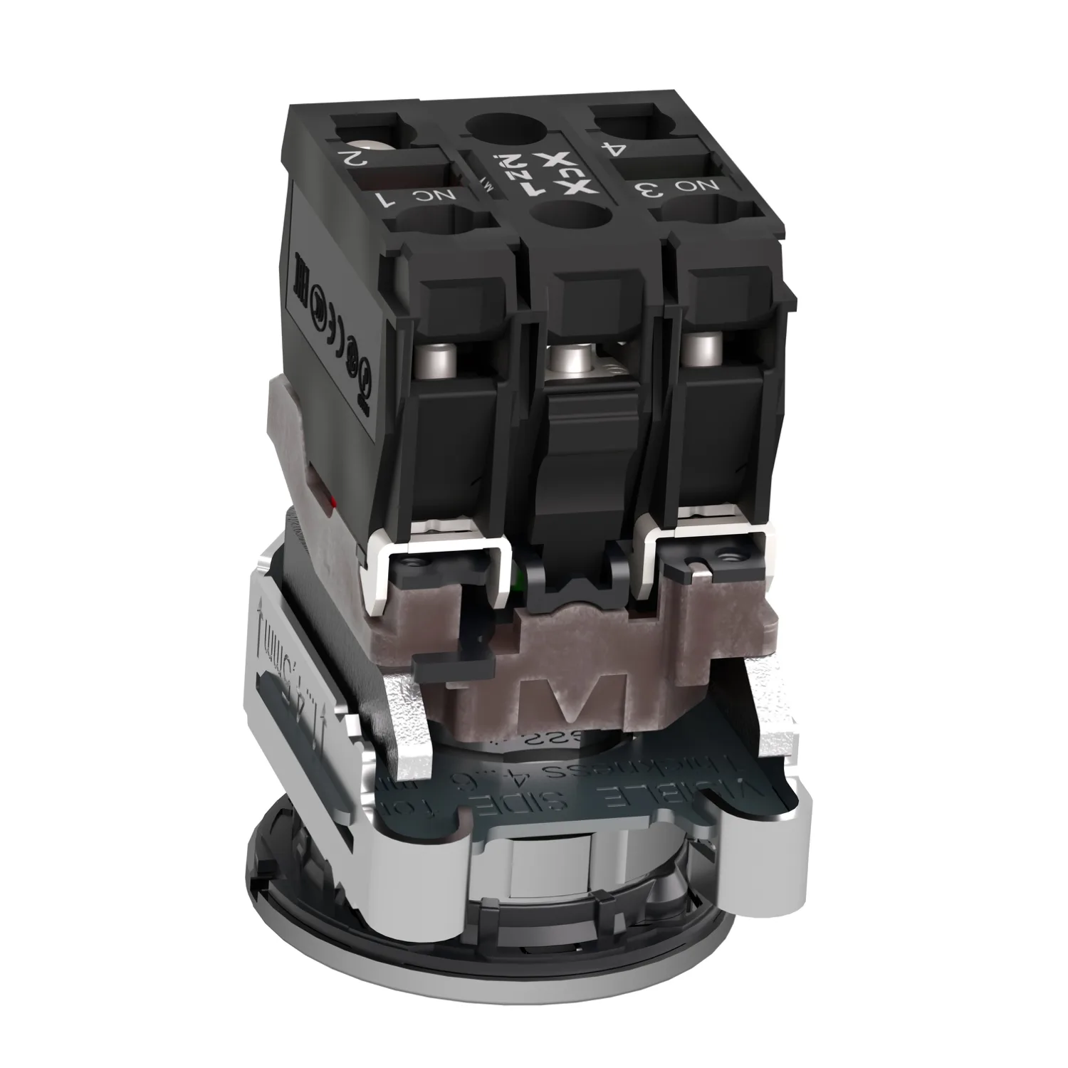 XB4FW34B5 - Işıklı, yaylı butonlar LED 24 VAC /DC Kırmızı 1 NA+1 NK - 4