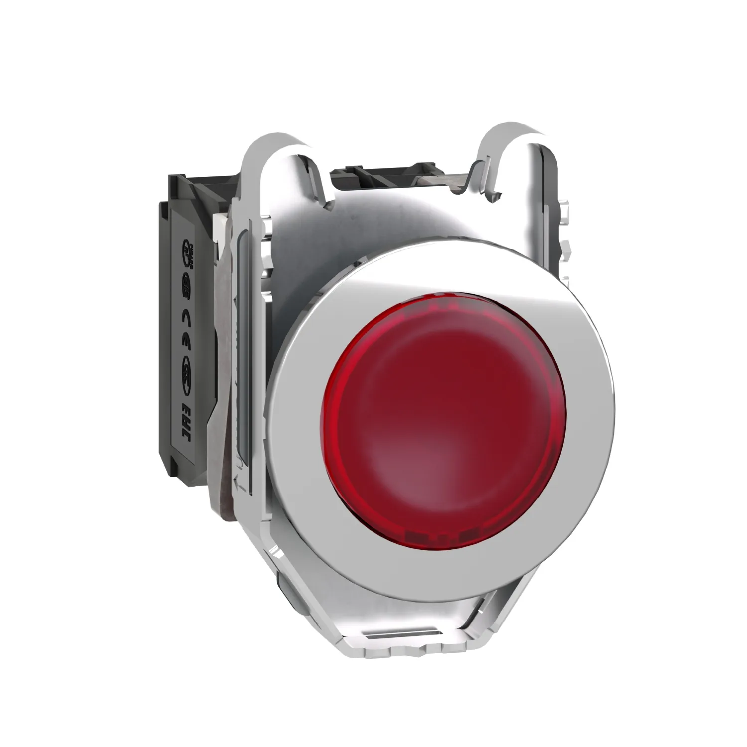 Schneider XB4FW34B5 - Işıklı, yaylı butonlar LED 24 VAC /DC Kırmızı 1 NA+1 NK