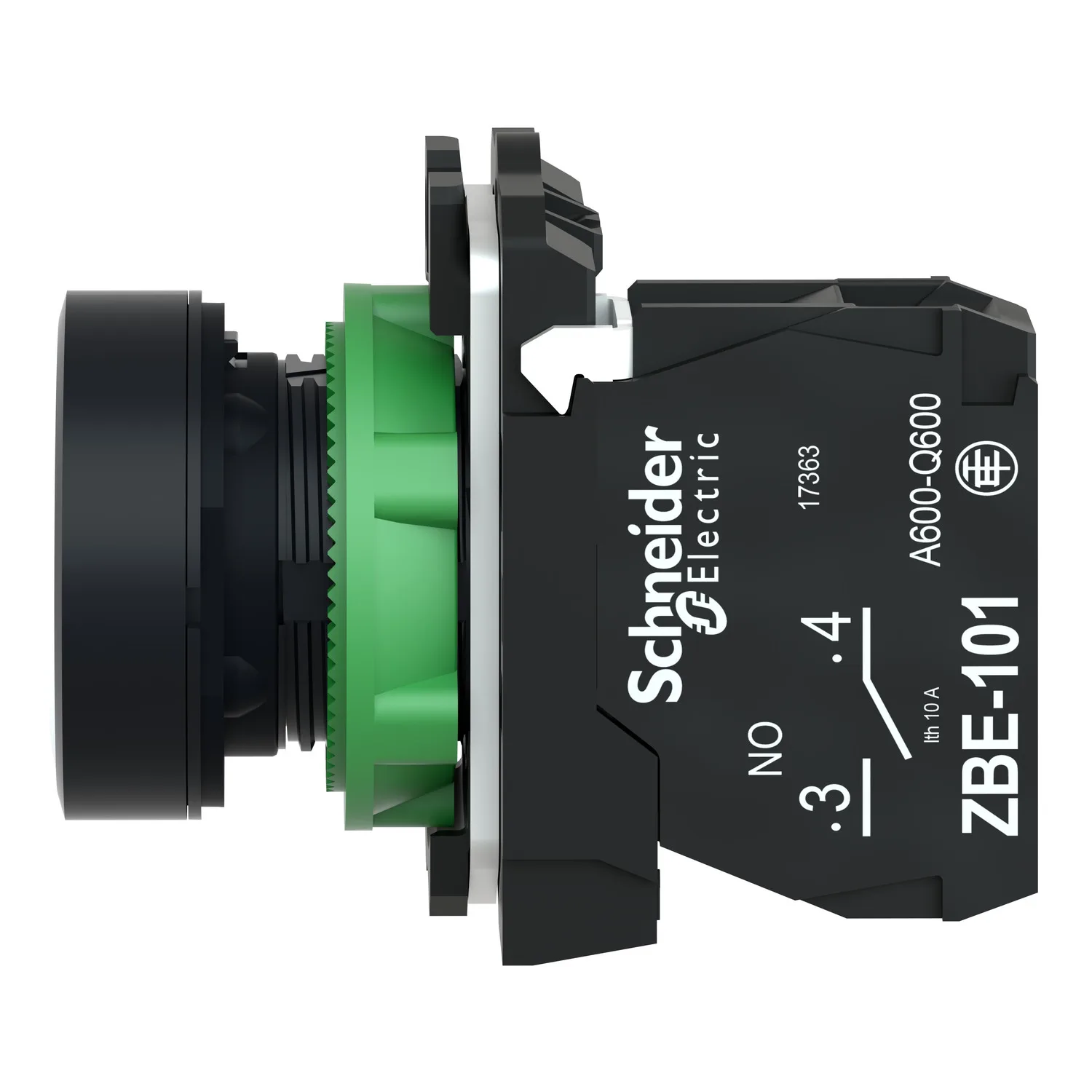 Switch: push-button; 22mm; Stabl.pos: 1; NO; white; none; 3A/240VAC - 4