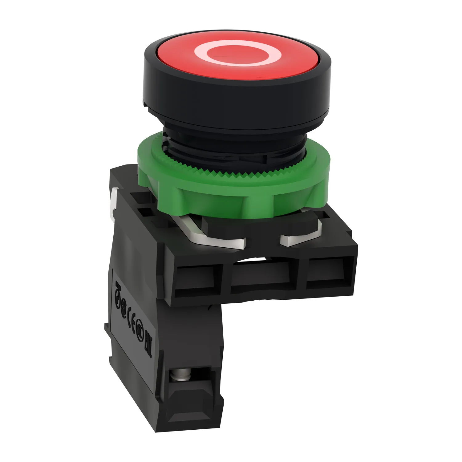 Schalter: Druck; 22mm; Stab.Pos: 1; NC; rot; Fehlen; 3A/240VAC; IP66 - 2