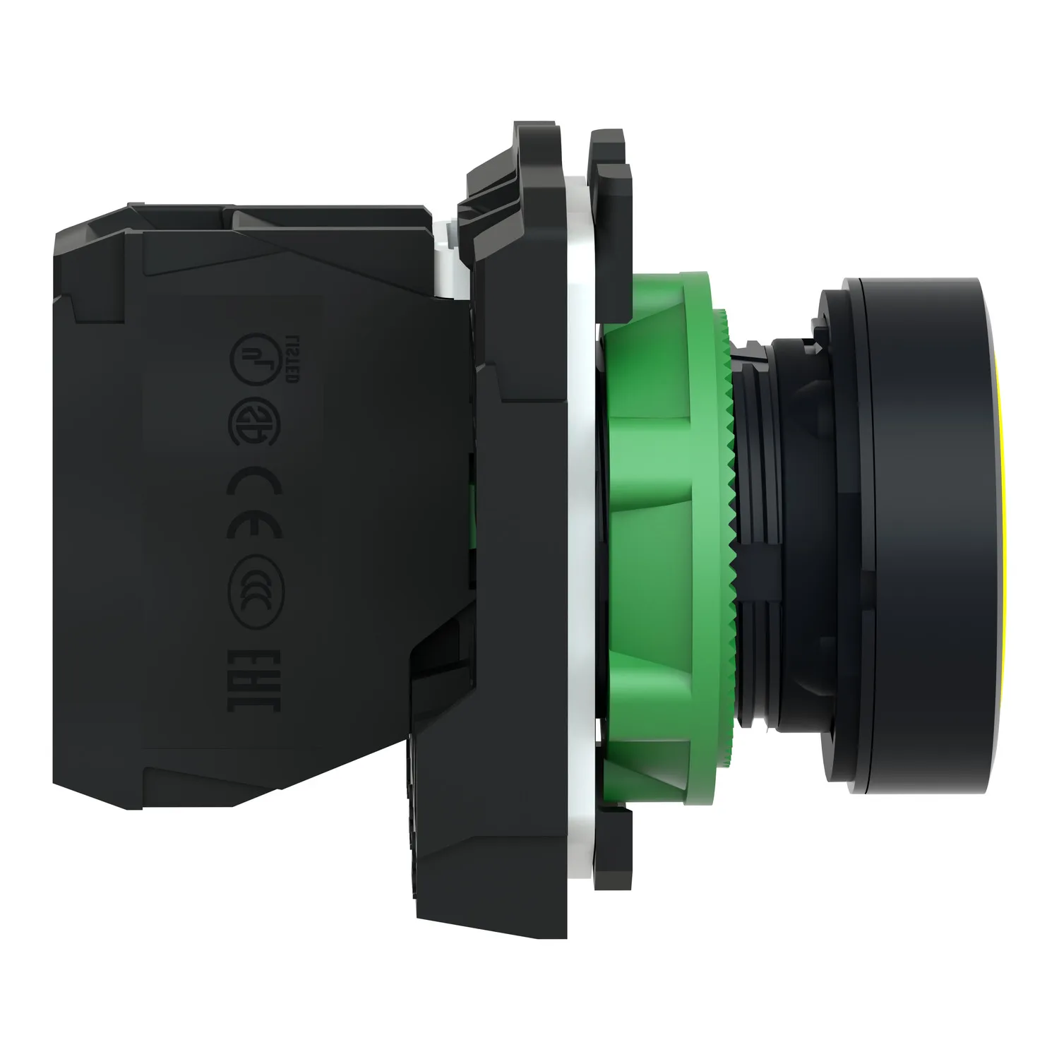 Schneider XB5AA51 - Anahtar: basmalı buton; 22mm; Kalıcı poz: 1; NO; sarı; yok; 3A/240VAC