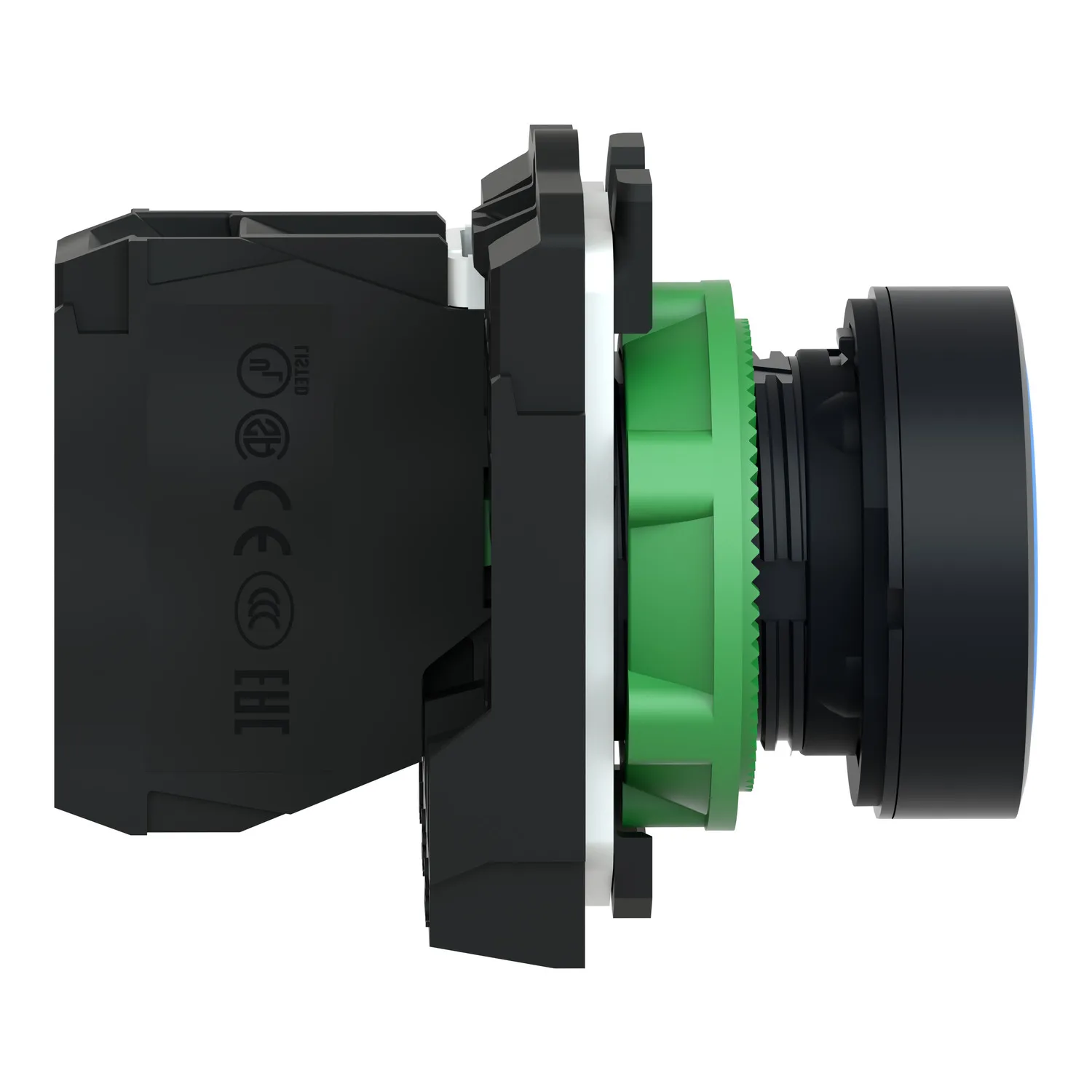 XB5AA61 - Anahtar: basmalı buton; 22mm; Kalıcı poz: 1; NO; mavi; yok; 3A/240VAC - 2