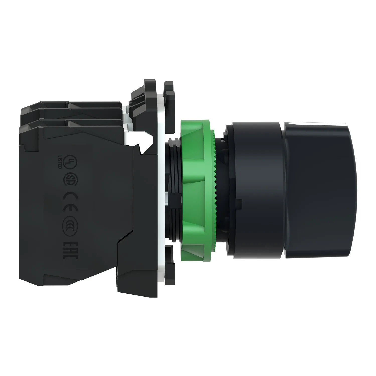 Schalter: Dreh-; 22mm; Stab.Pos: 1; NO x2; schwarz; Fehlen; IP66 - 2