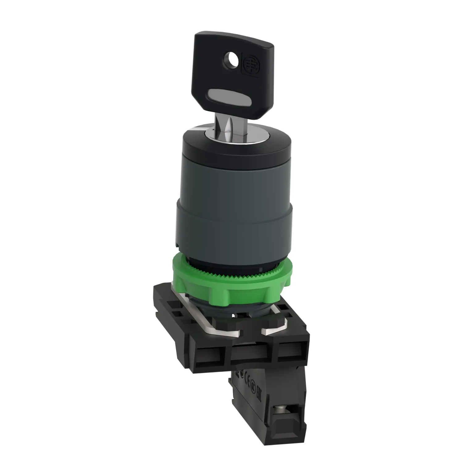 Schneider XB5AG21 - Şalter: anahtarlı döner; 22mm; Sabit poz: 2; NO; siyah; yok; IP66