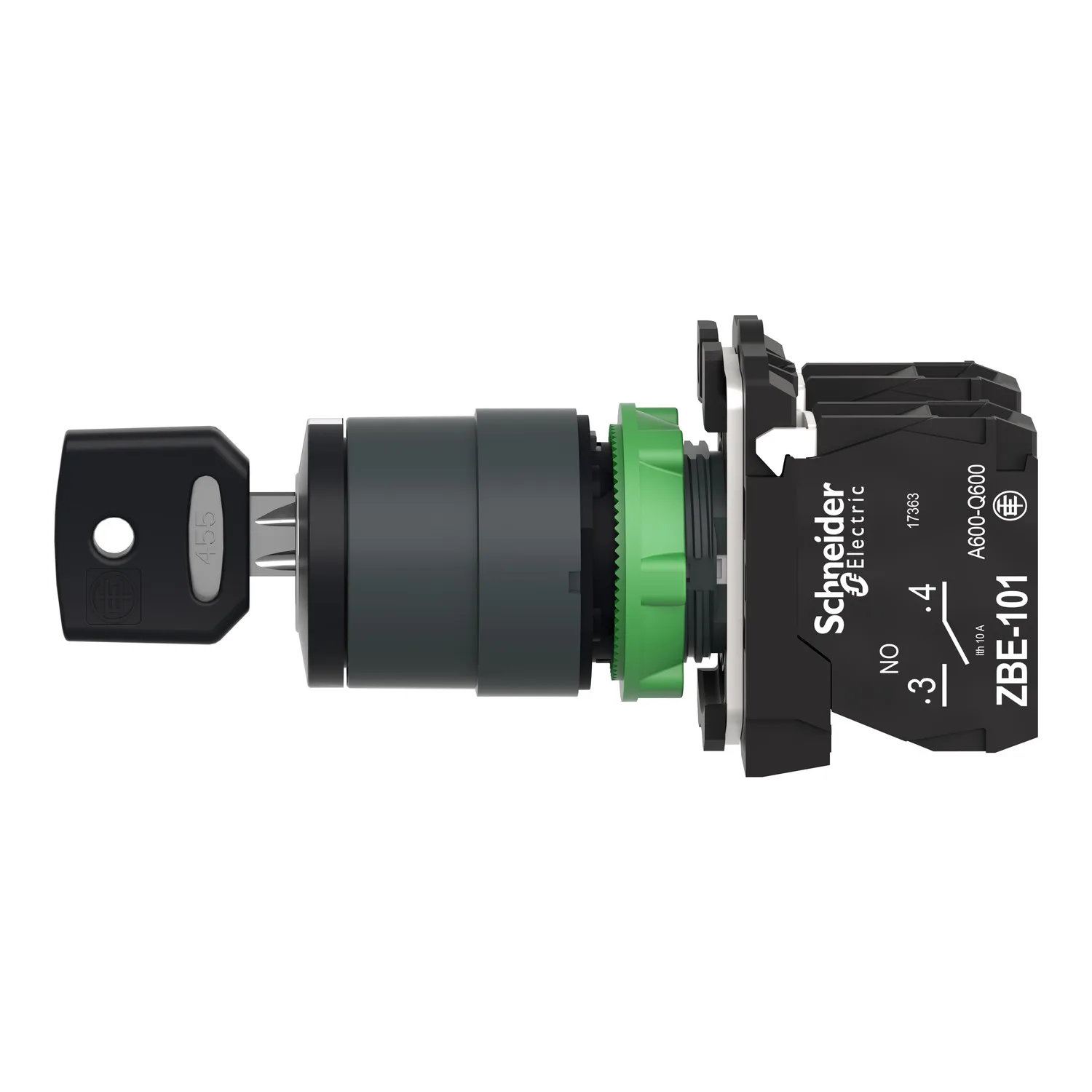 XB5AG33 - Şalter: anahtarlı çevirmeli; 22mm; Kalıcı poz: 3; NA x2; siyah; yok - 5